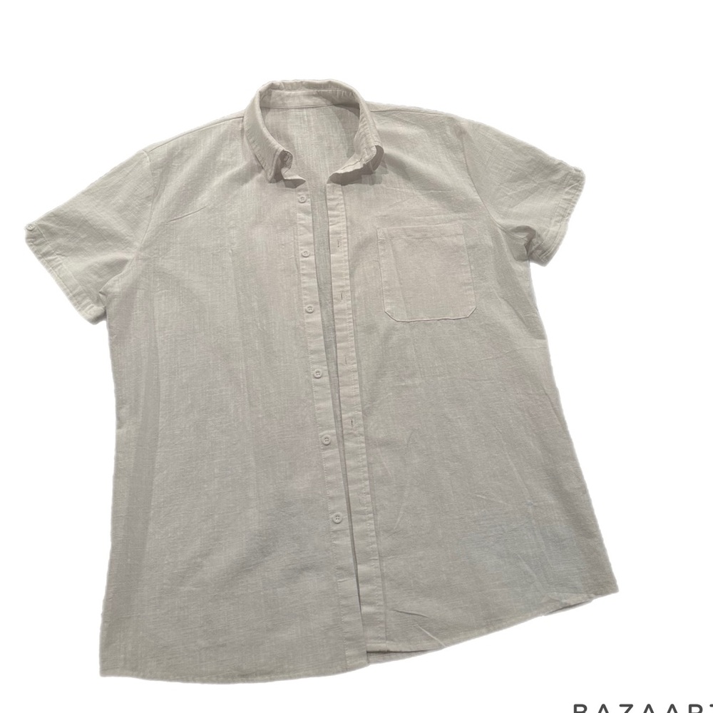 Men’s white‎ button down shirt -lightweight